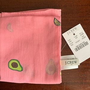 J. Crew Avocado Print Scarf NWT